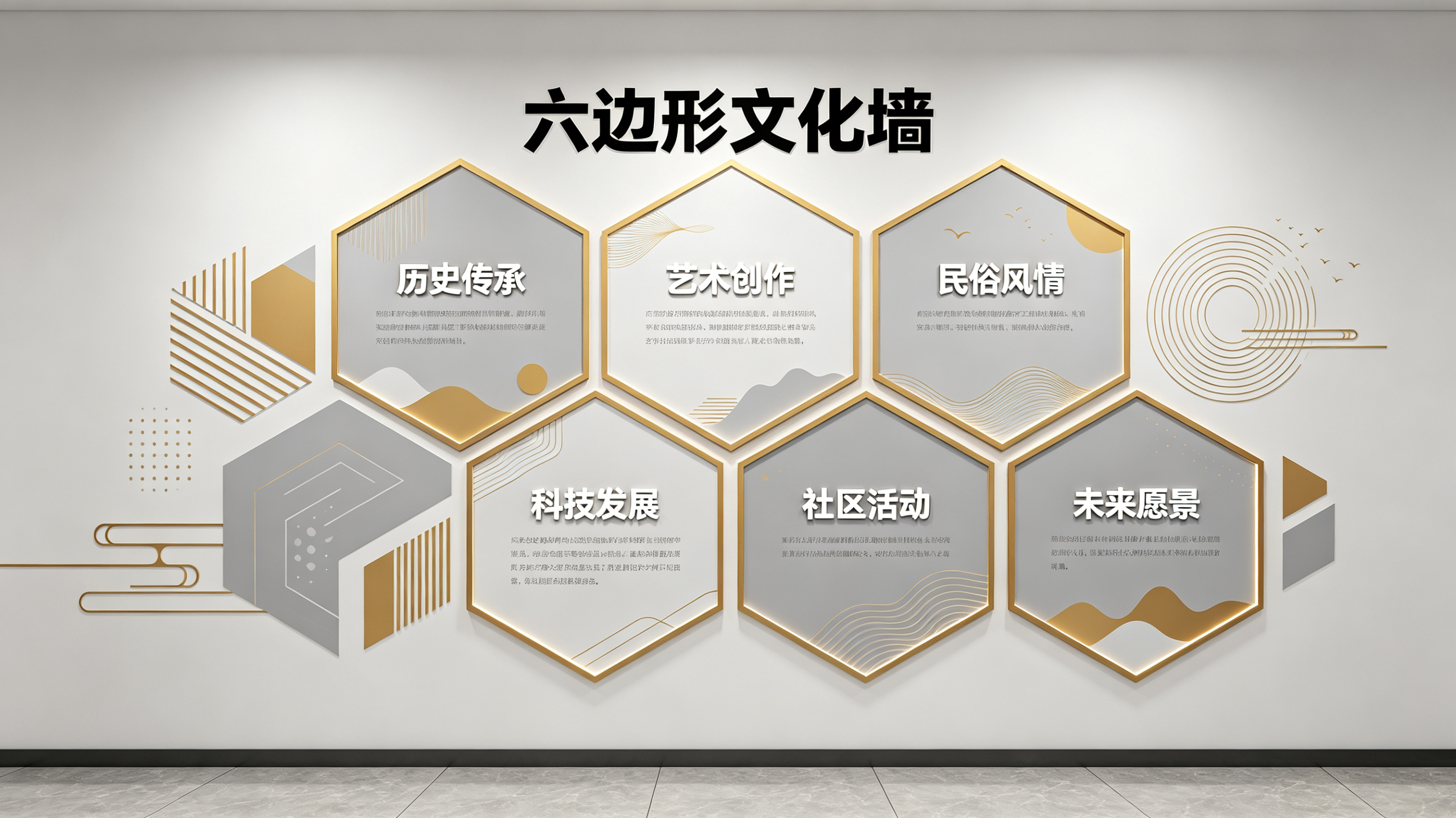 西畴企业文化墙 | 六边形信息美学